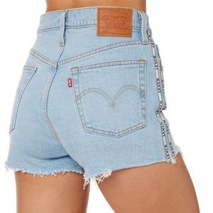 levi's premium 501 shorts high rise 24